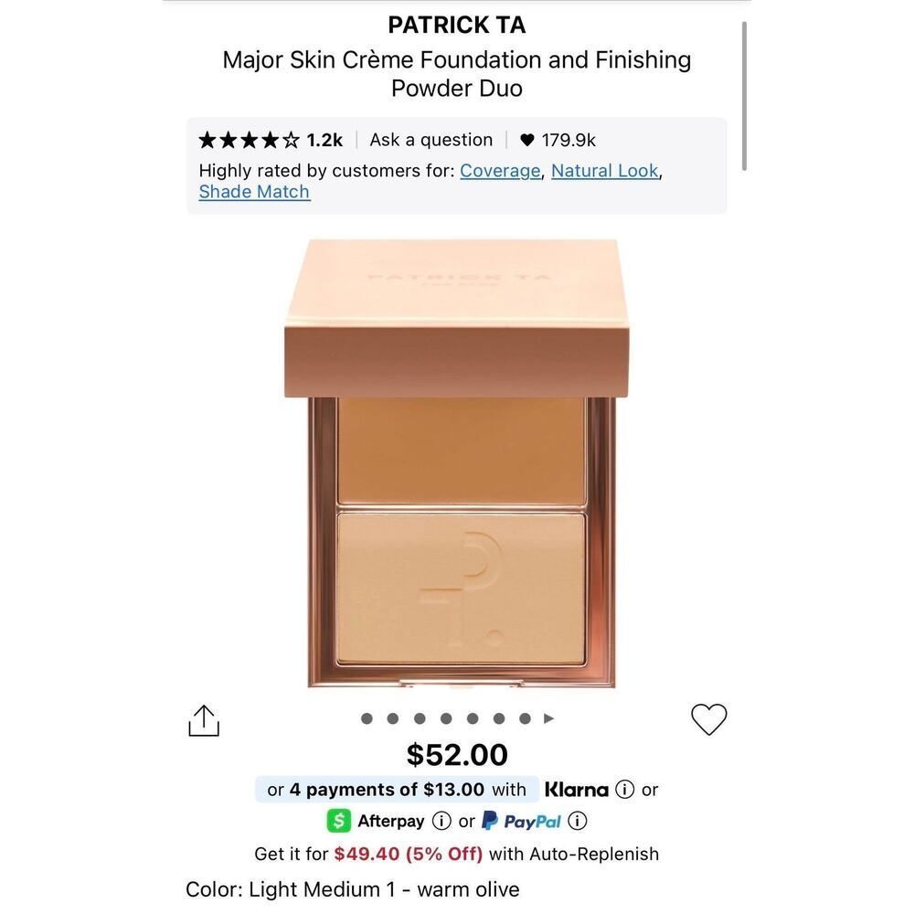 Patrick Ta Crème Foundation and Finishing Duo - Light Medium 1